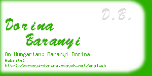 dorina baranyi business card